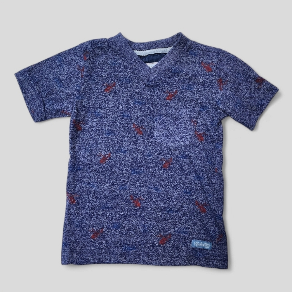 Huntington BC Boy's V-Neck T-Shirt - Size 4, Blue